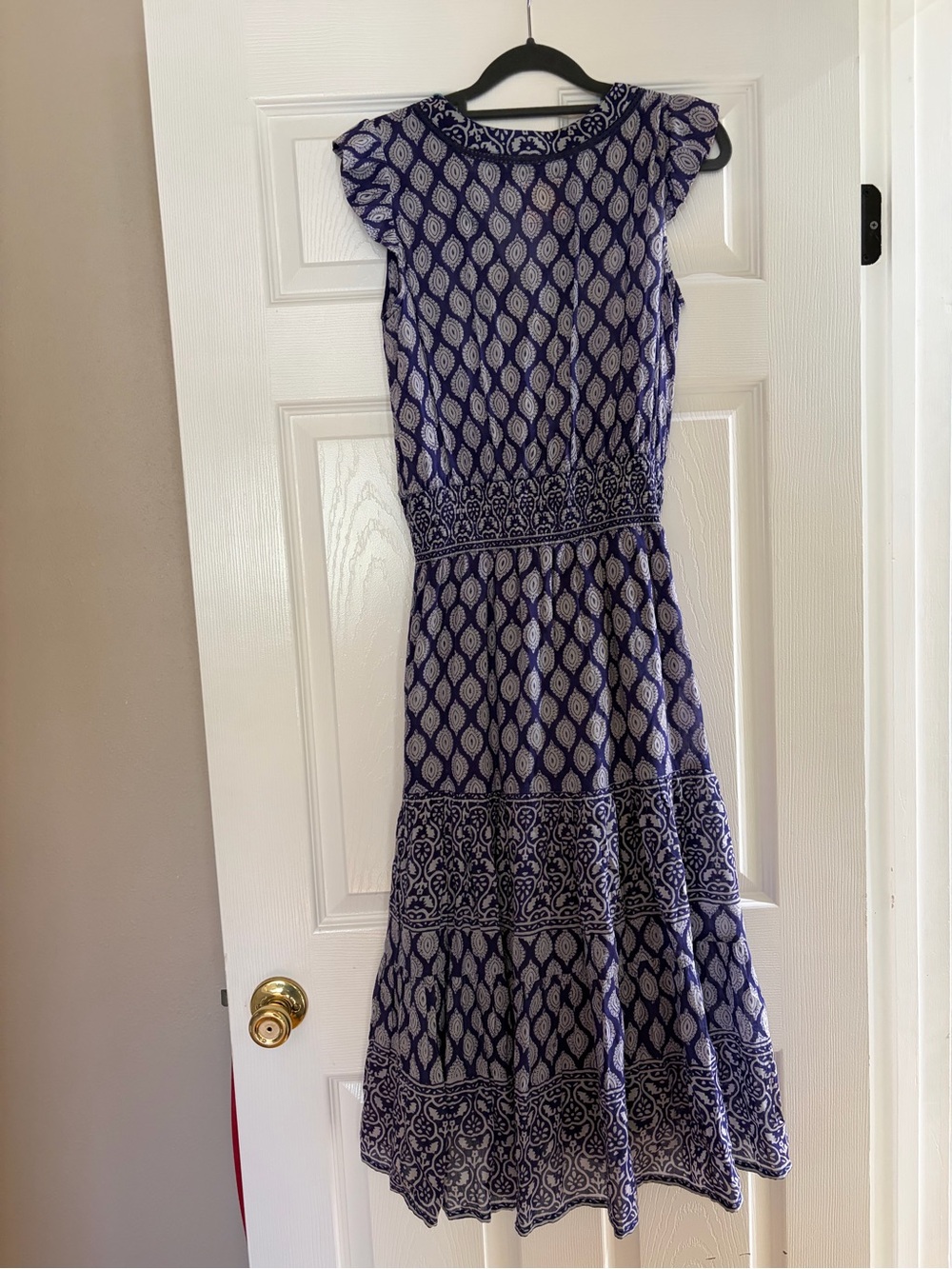 Spell Indigo and White Boho Maxi Dress - Picture 2 of 3